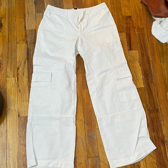 Princess Polly White Cargo Pants - Picture 1 of 4